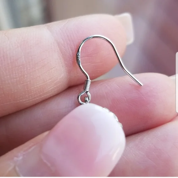 Swarovski Elements 925 Sterling Silver Disco Ball Drop Earrings NEW - Picture 8 of 15